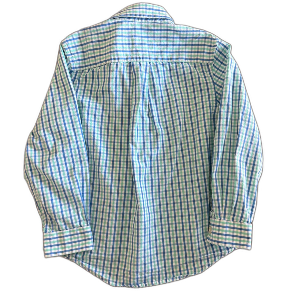 Vineyard Vines Green & Blue Plaid Collared Button Up Shirt Boys' 3T - Picture 2 of 11